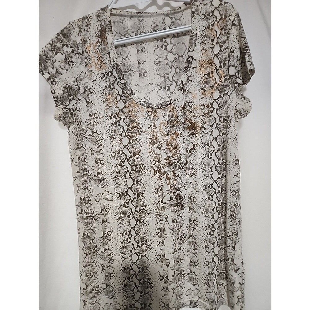 Calvin Klein Sleeveless Top Women's Snake Prints Size M